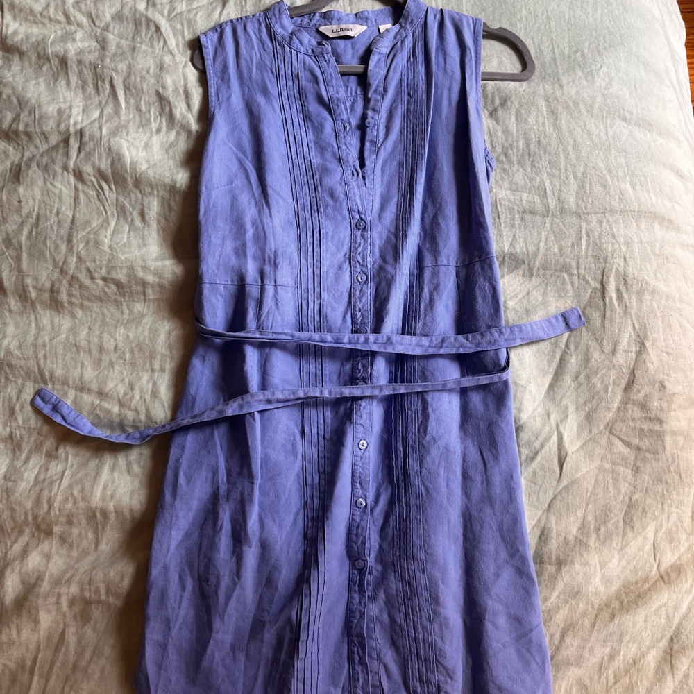 L.L. Bean Blue Sleeveless Dress